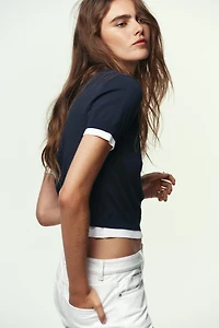 DOUBLE-LAYER TRIM CARDIGAN
