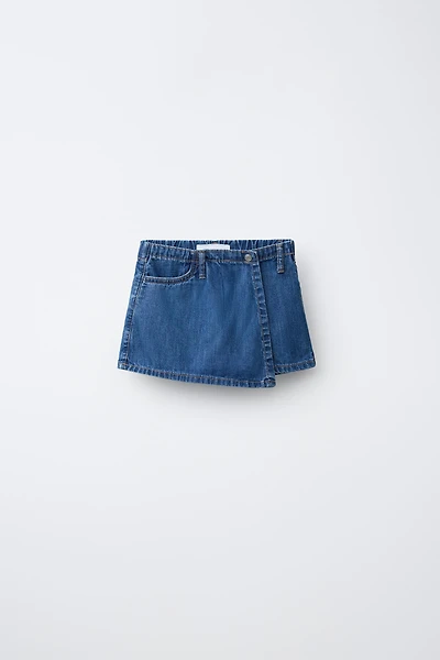 DENIM BERMUDA SKIRT
