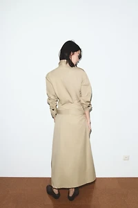 MIDI TWILL DRESS WITH LOOPS