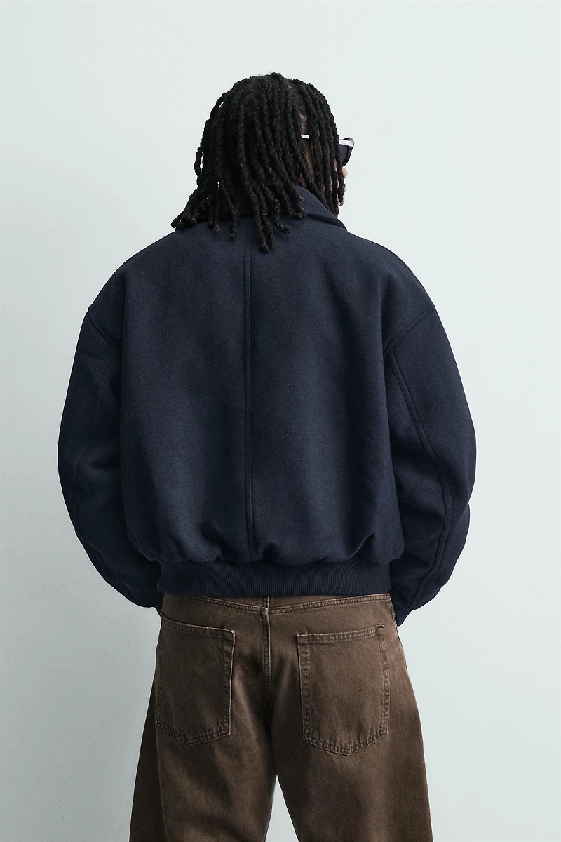 CROPPED FIT PADDED CLOTH JACKET