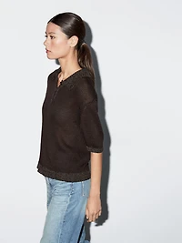 Pull polo col contrastant
