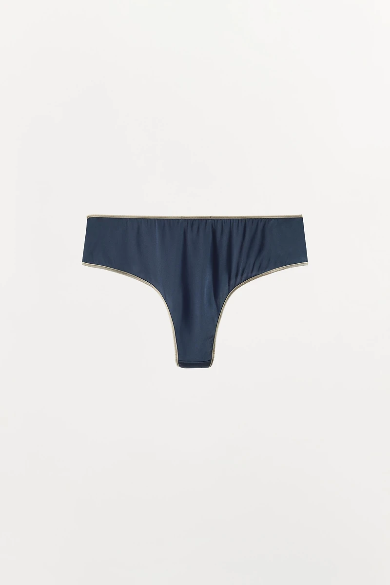 SILK CONTRAST STRAP PANTIES
