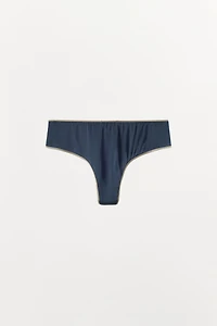 SILK CONTRAST STRAP PANTIES
