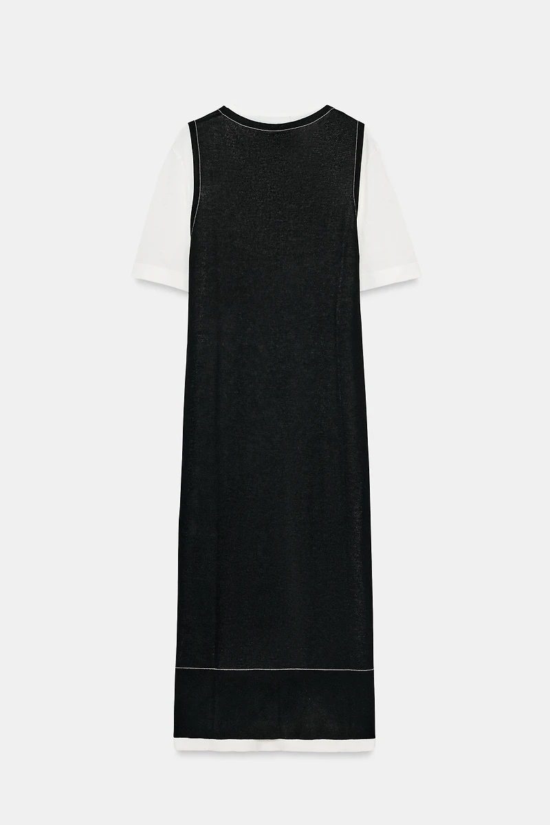 COMBINATION KNIT DRESS