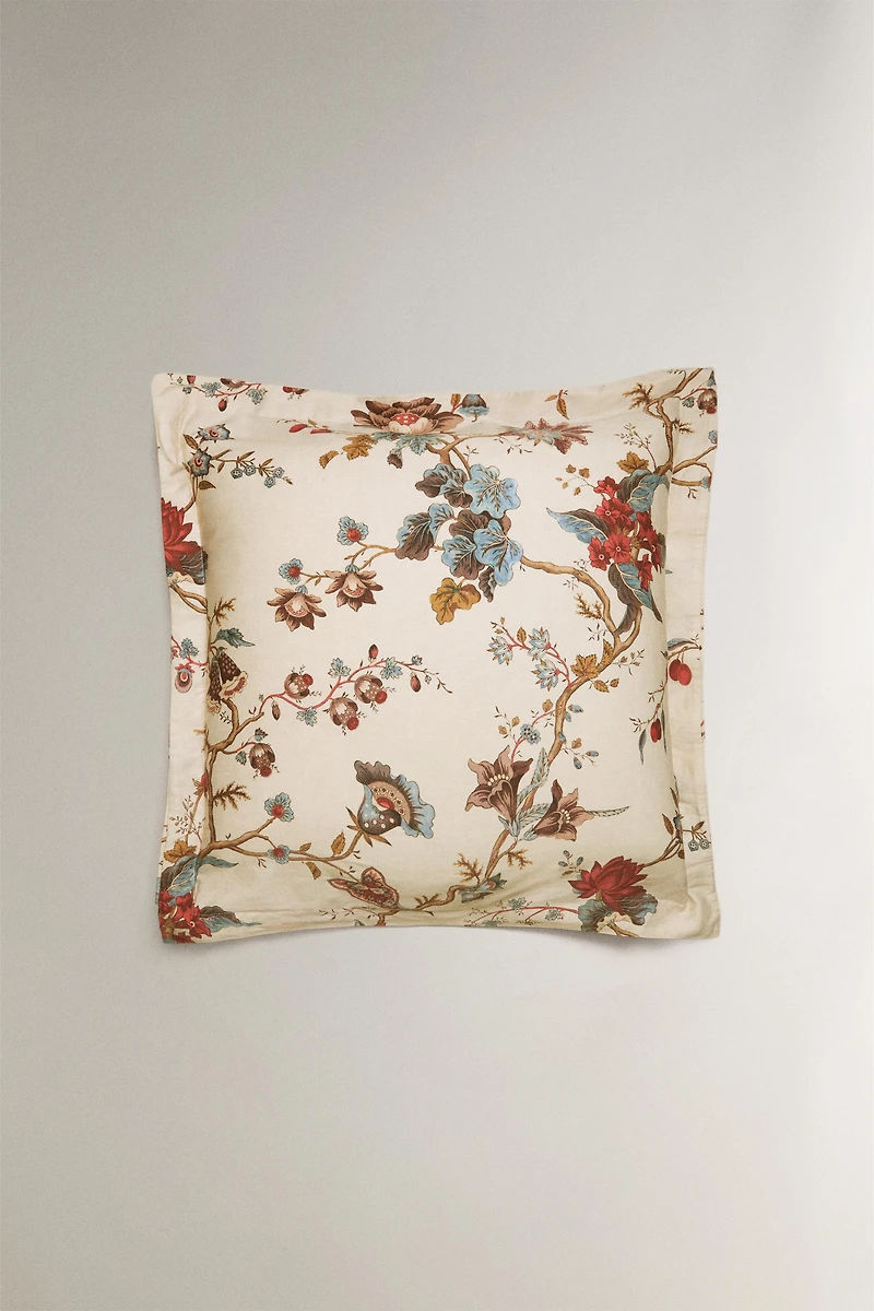 TAIE D’OREILLER SATIN FLORAL | KATHARINE POLE