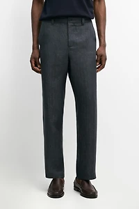 100% linen striped pants