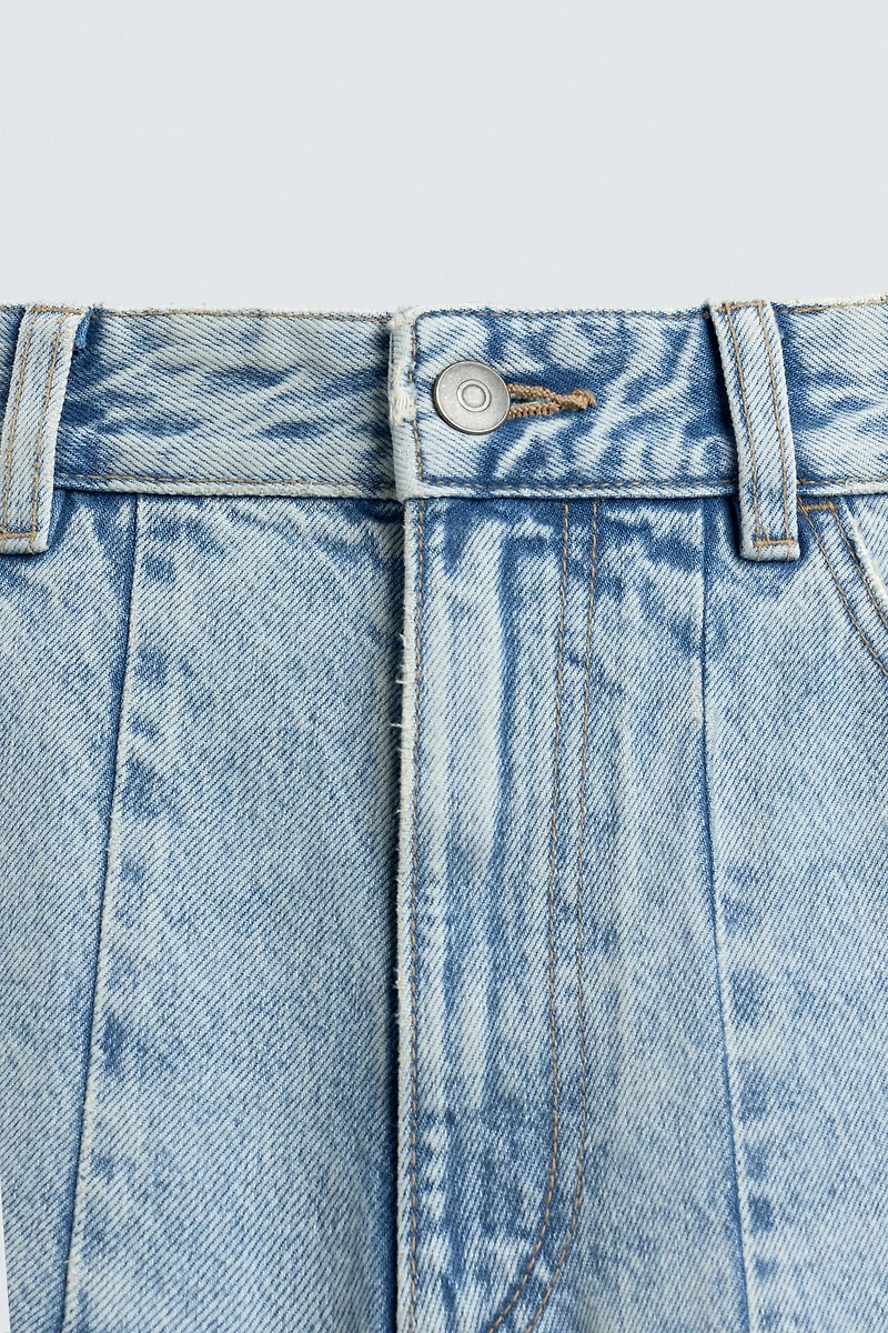ZIPPERED BALLOON FIT JEANS