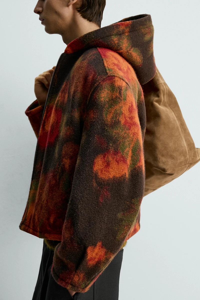 BLOUSON COUPE BOXY À CAPUCHE