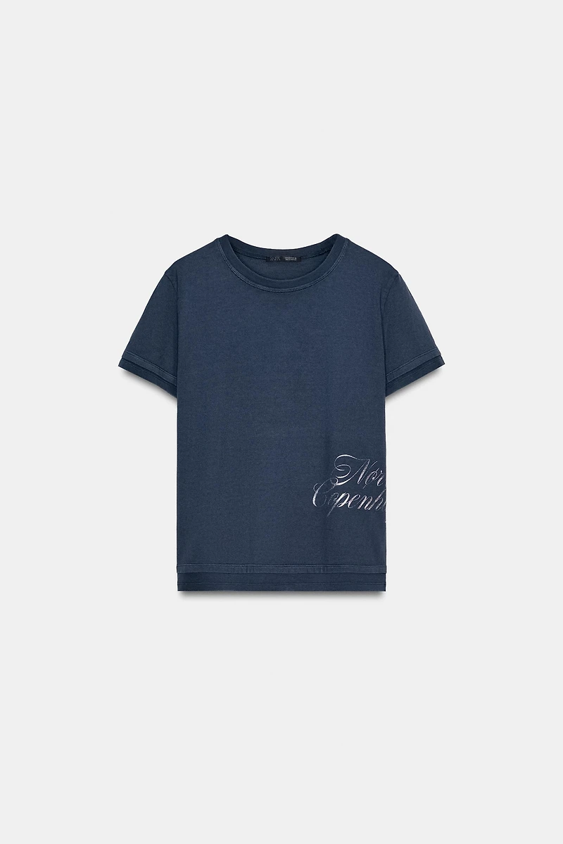 FOIL TEXT T-SHIRT