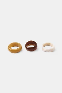 3-PACK OF RIGID RESIN BRACELETS