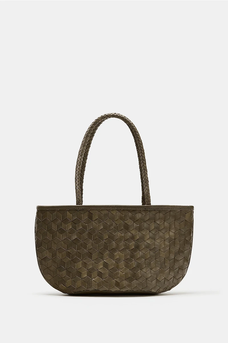 SAC EN CUIR EFFET TRESSÉ