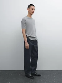 Cotton blend knit T-shirt