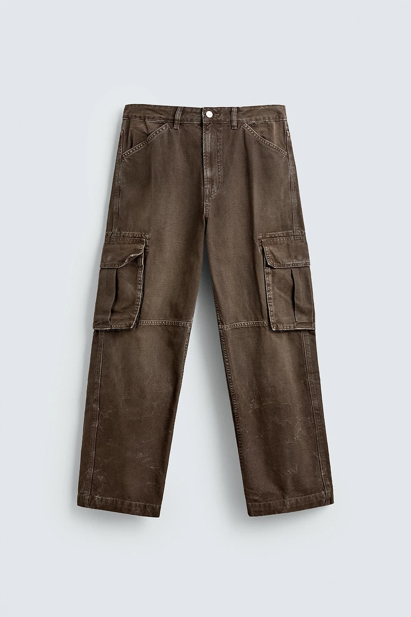 STRAIGHT FIT CARGO JEANS