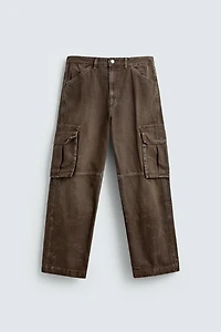 STRAIGHT FIT CARGO JEANS