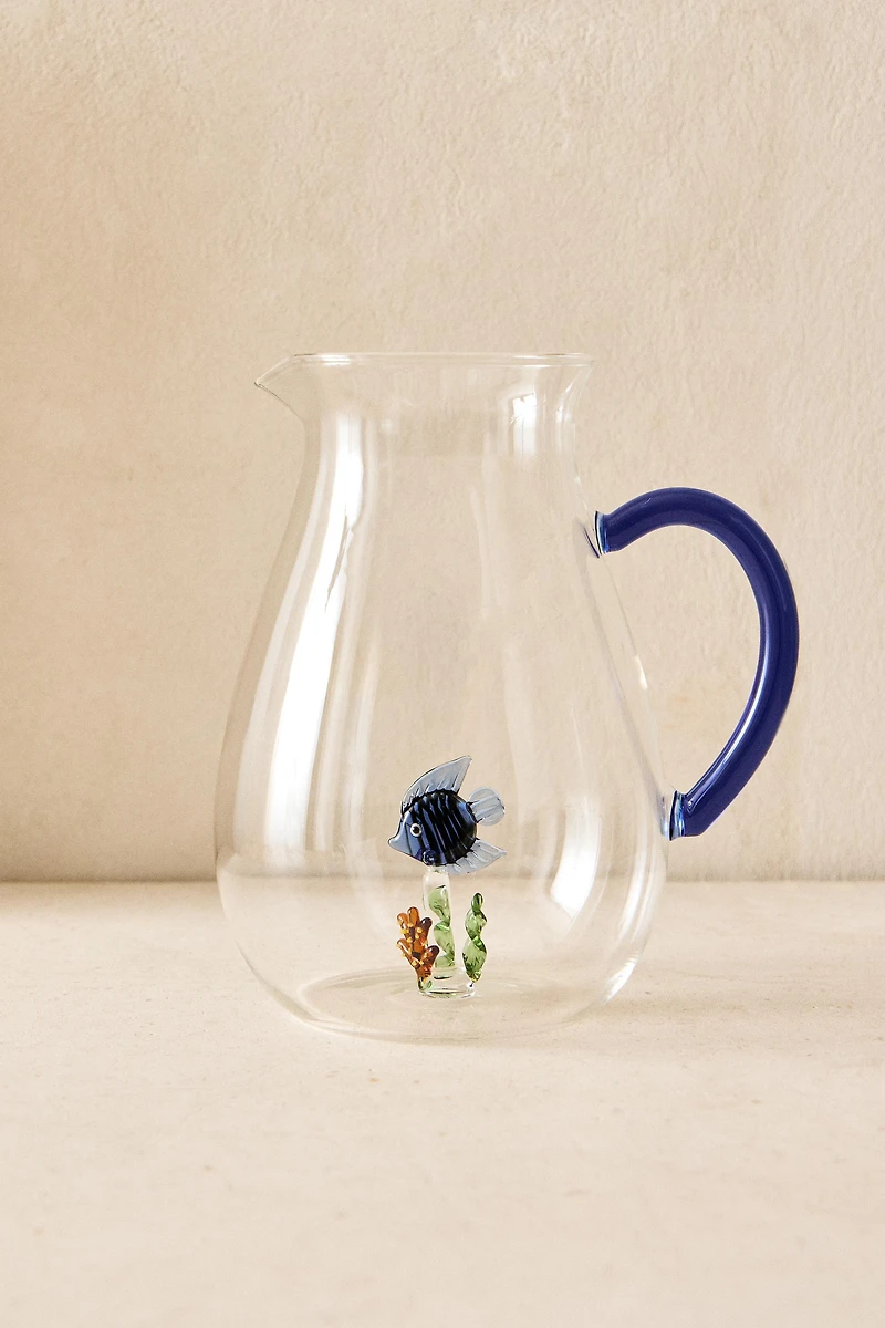 BOROSILICATE GLASS FISH PITCHER
