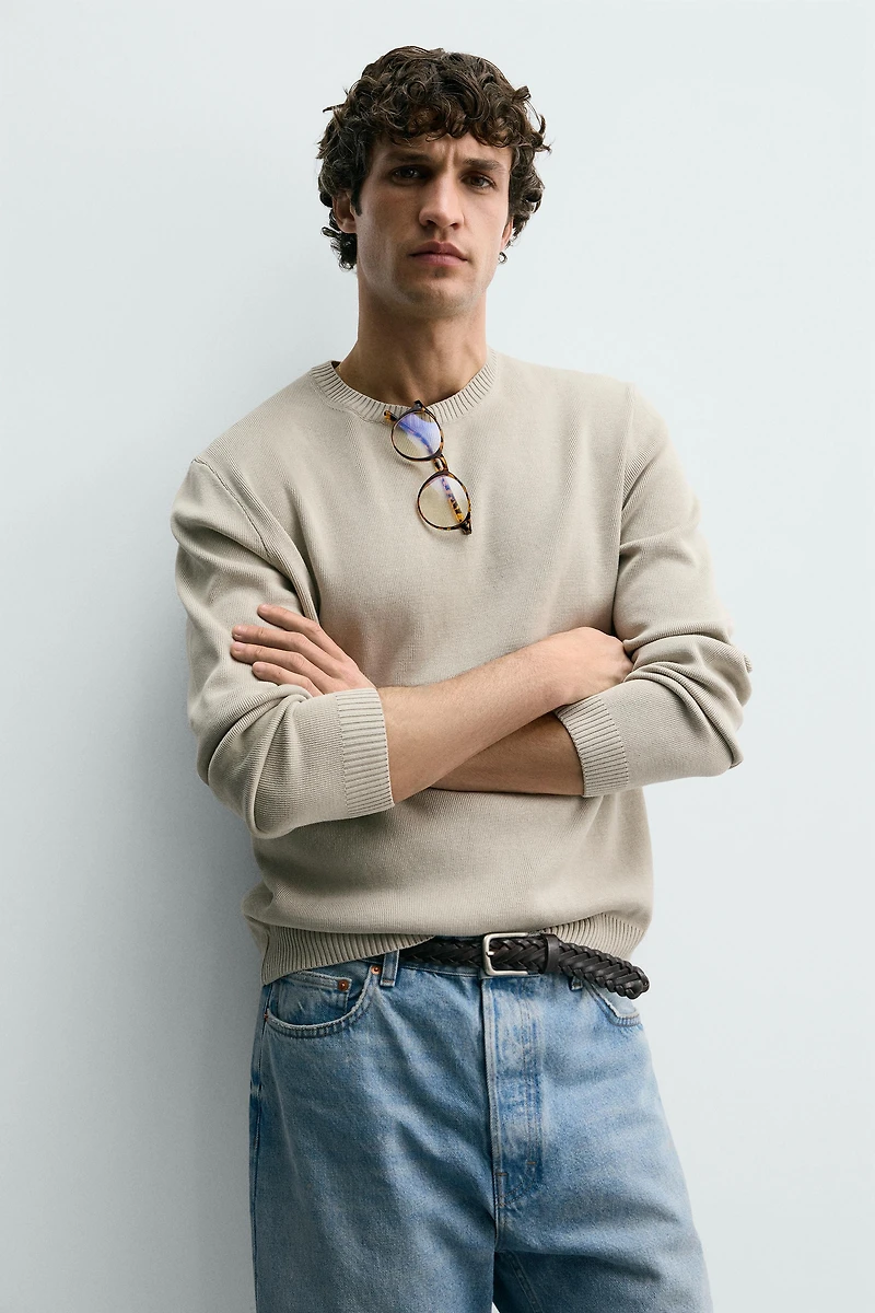 TEXTURED COTTON JUMPER