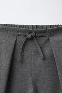 PLEATED SUIT PANTS