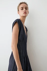 Denim midi dress