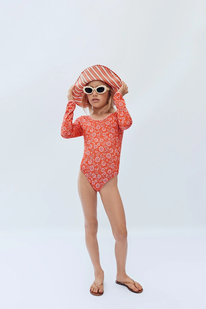 2-14 YEARS/ LIMITED EDITION FLORAL AND STRIPED HAT