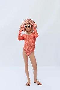 2-14 YEARS/ LIMITED EDITION FLORAL AND STRIPED HAT