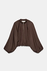 SATIN BALLOON BOMBER JACKET