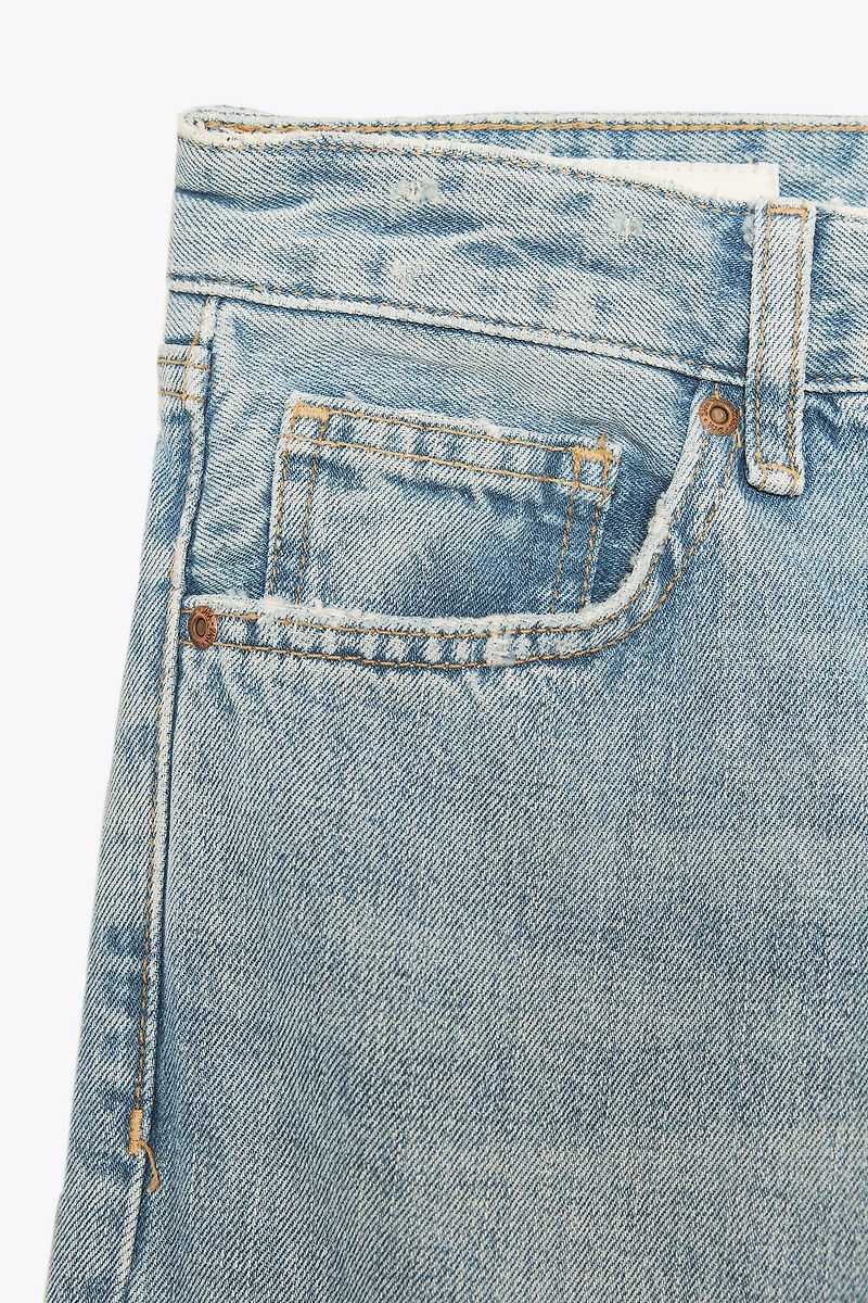 TRF MID-RISE WIDE LEG JEANS