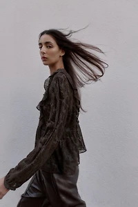 DEVORÉ RUFFLE BLOUSE