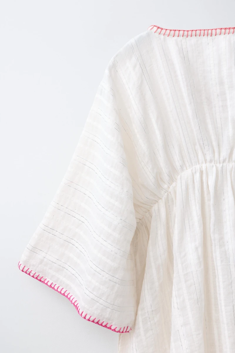 CAFTAN BRILLANT À CONTRASTE