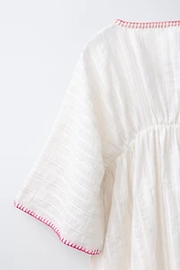 CAFTAN BRILLANT À CONTRASTE
