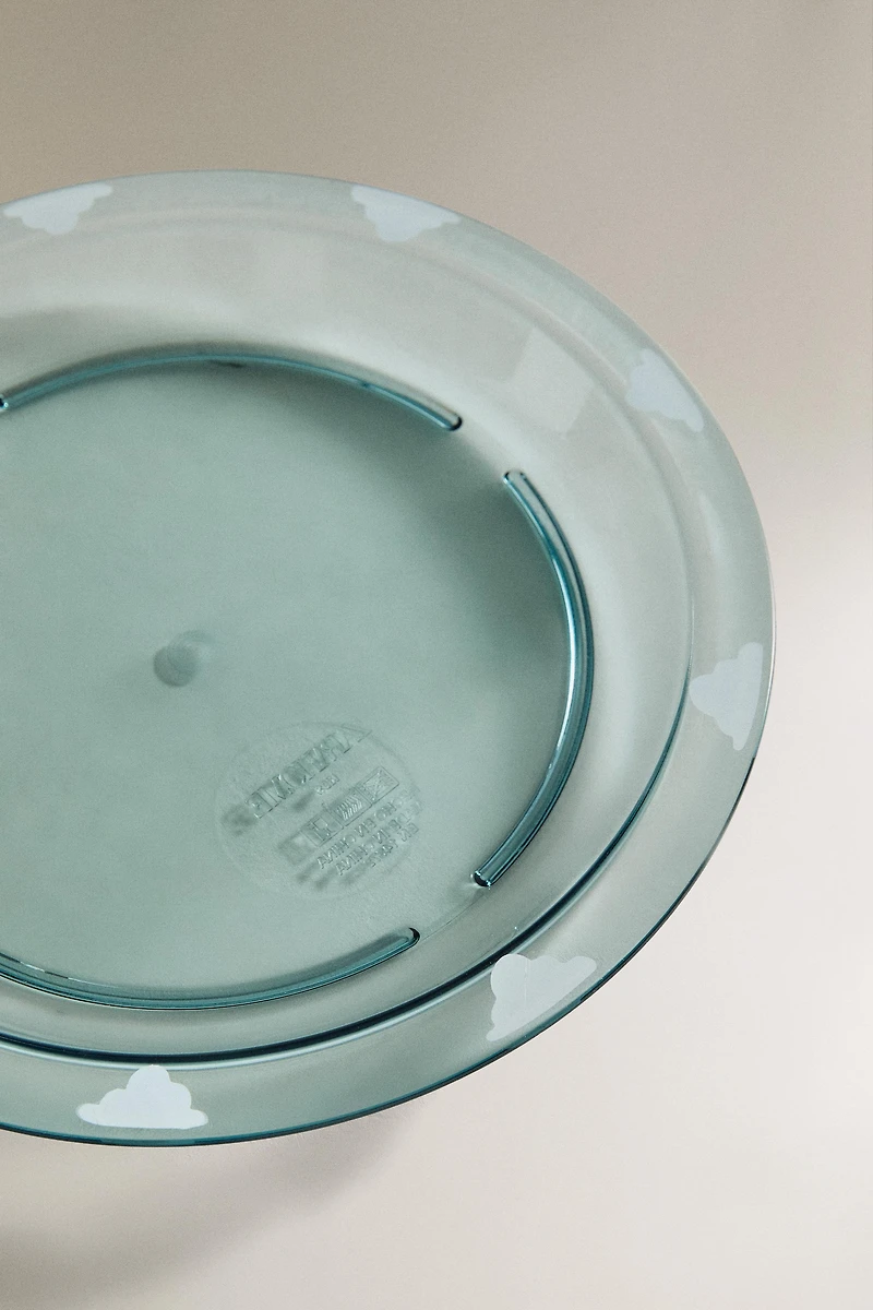CHILDREN'S PLATE WITH A CLOUD BORDER