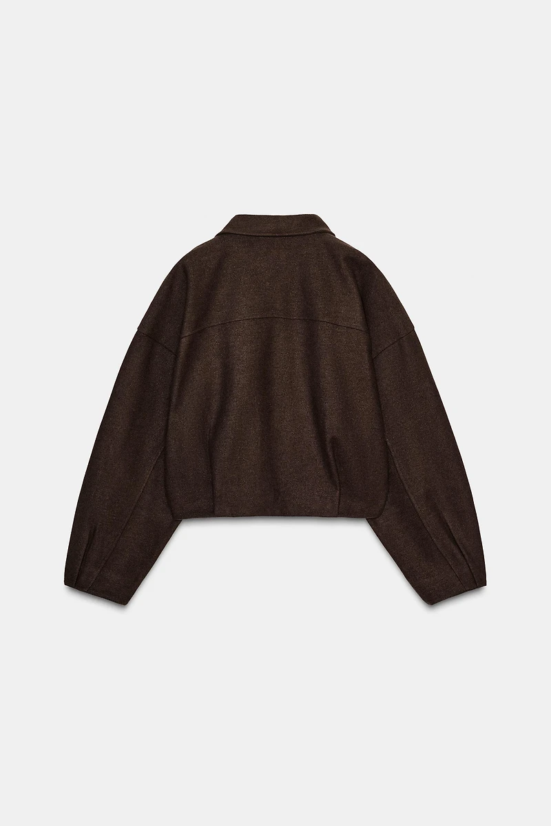 ZIPPERED SOFT BOMBER JACKET