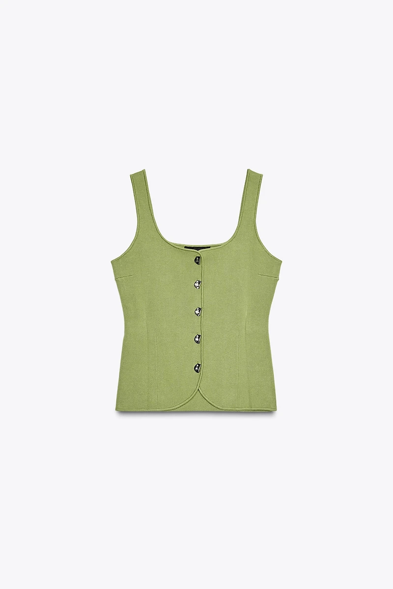 PLAIN KNIT CORSET TOP