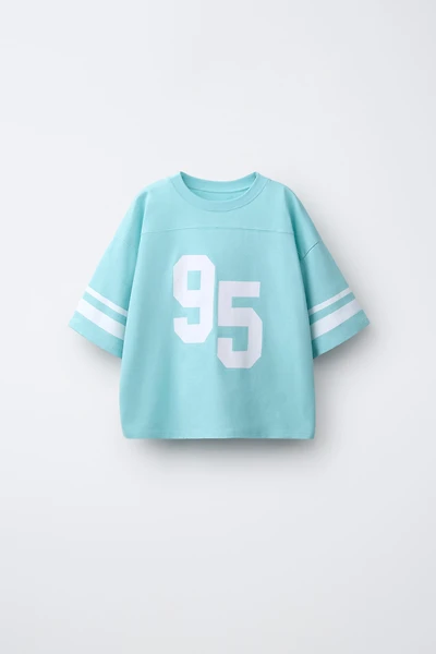 T-SHIRT IMPRIMÉ NUMÉRO ET BANDES