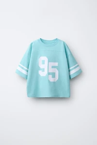 T-SHIRT IMPRIMÉ NUMÉRO ET BANDES