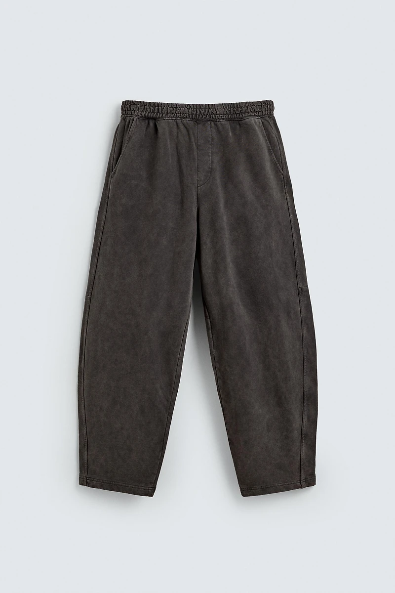 WASHED BALLOON FIT JOGGING PANTS