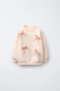 TULLE BOW SWEATSHIRT