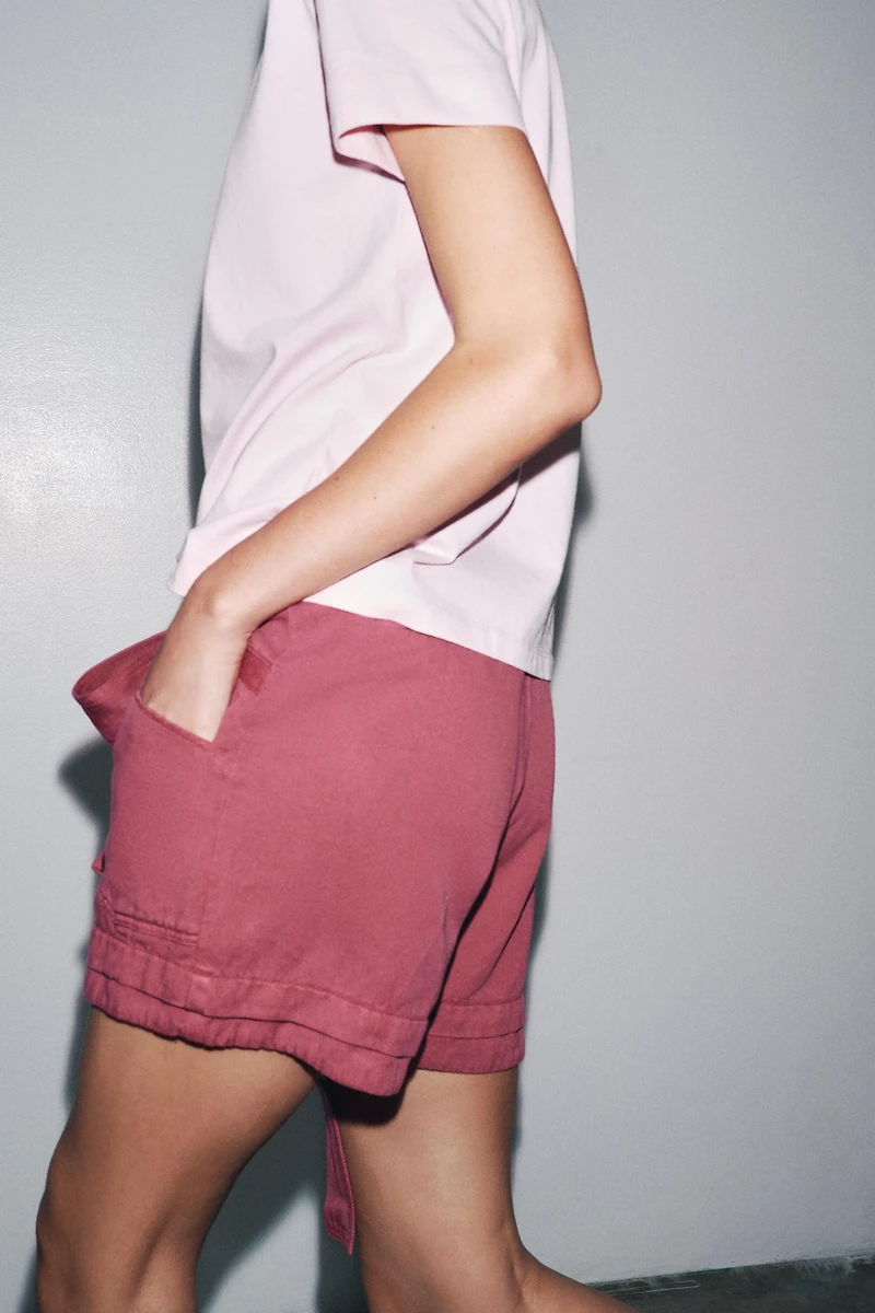 SHORT SLEEVE TEXTURED COTTON T-SHIRT