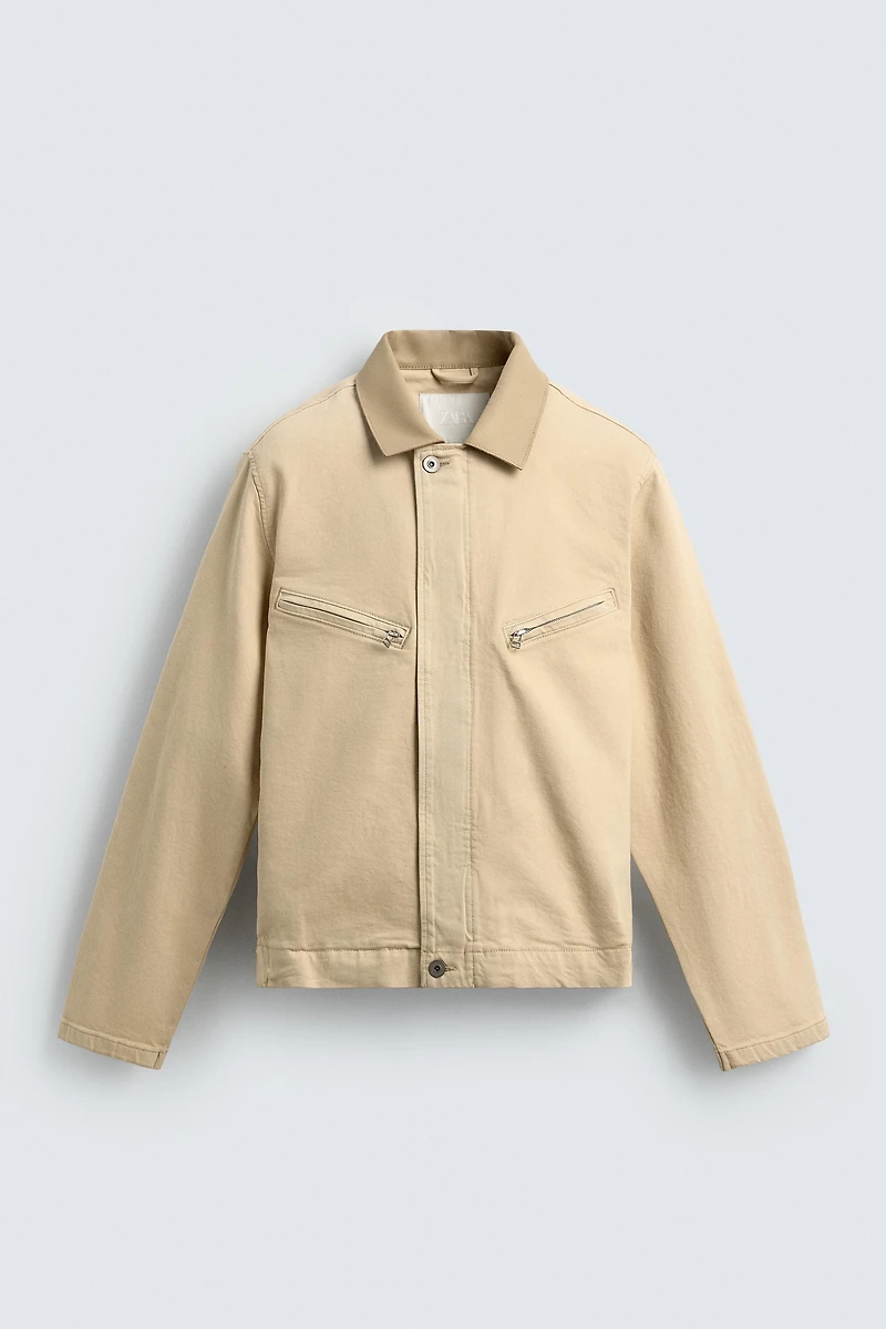 VESTE EN JEAN COL COMBINÉ