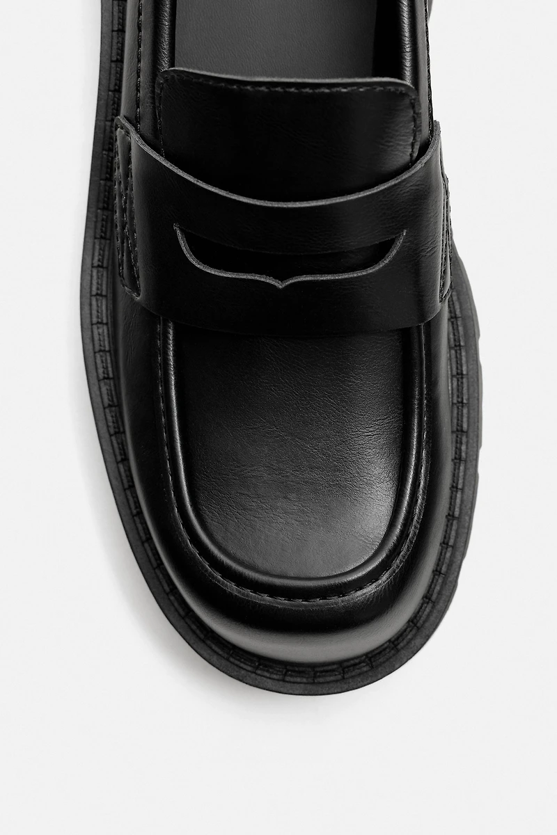 THICK SOLE SADDLE LOAFERS