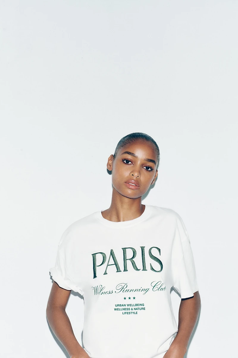 T-SHIRT BRODÉ À INSCRIPTION