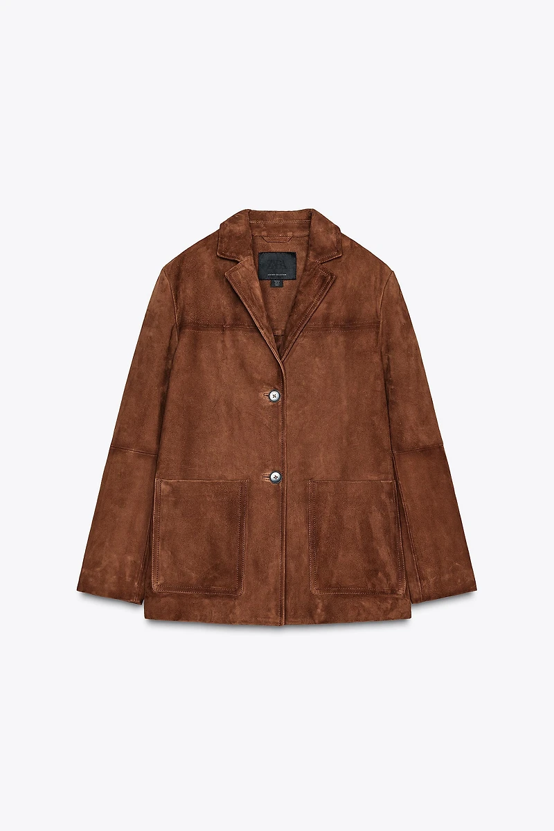 100% SUEDE OVERSIZE BLAZER ZW COLLECTION LIMITED EDITION