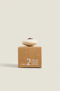 LOT BOUTONS DE PORTE CÉRAMIQUE MATE (LOT DE 2)