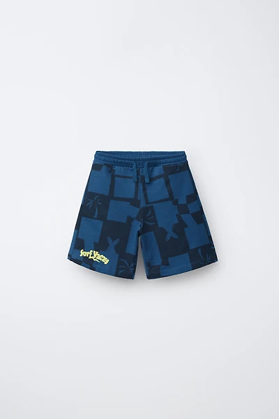 CHECKERED PLUSH SHORTS