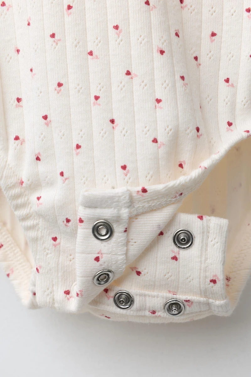 HEART PRINT JACKET, BODYSUIT, AND LEGGINGS SET