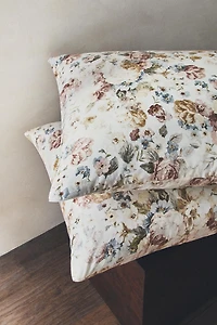 TAIE D’OREILLER SATIN FLORAL (300 FILS)