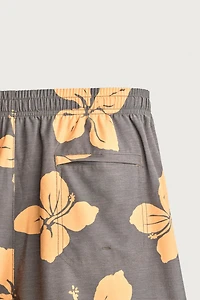 LONG FLORAL PRINT SWIM SHORTS
