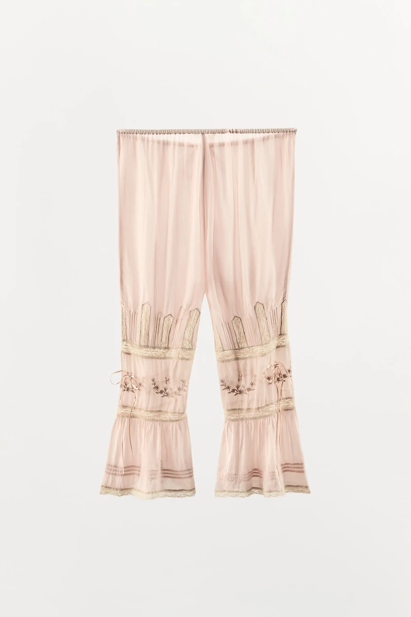 TIED LACE PANTS