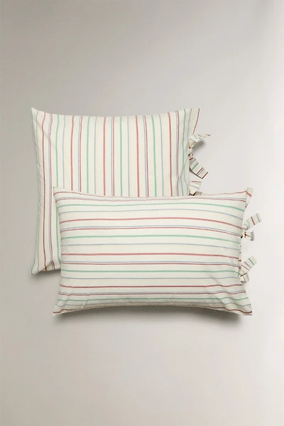 KIDS' MULTICOLOR STRIPED PILLOWCASE