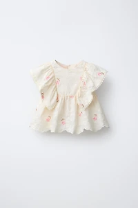 EMBROIDERED FLORAL BLOUSE