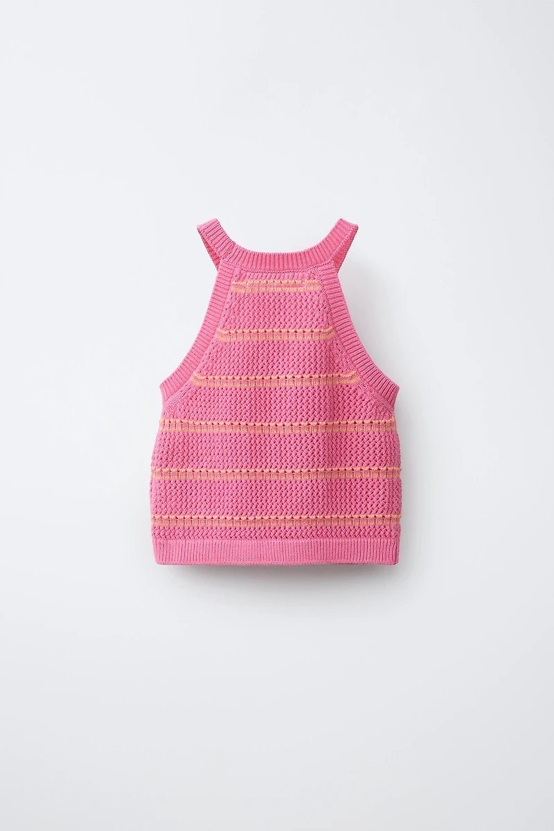 TOP EN CROCHET CITRON
